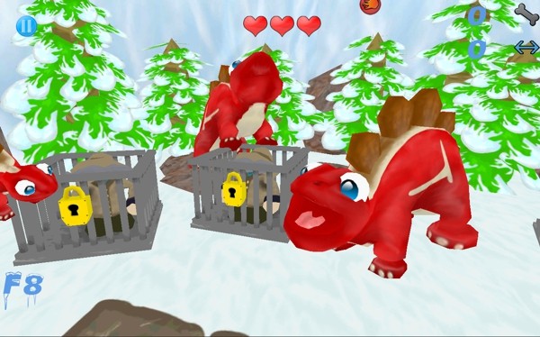 逃离冰原营救恐龙