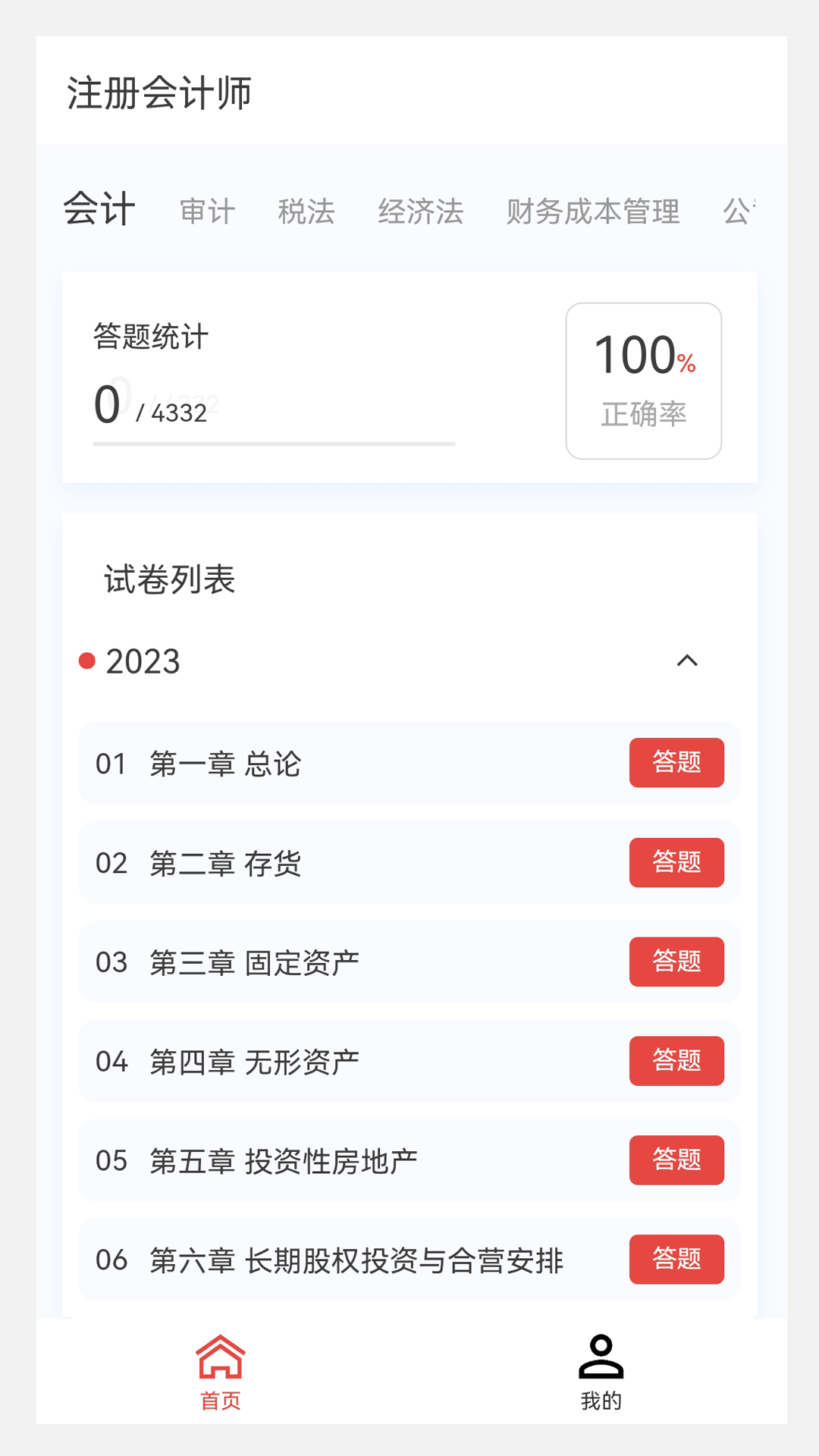 注册会计师100题库
