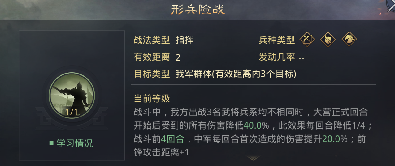 率土之滨形兵险战战法适用攻略