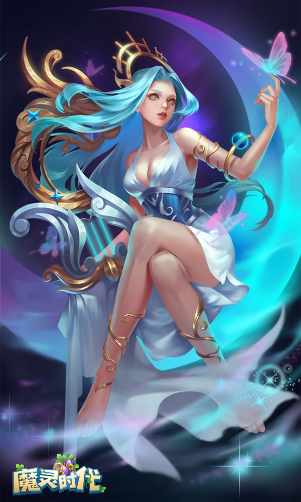 前方高能预警 《魔灵时代》月光女神COS图集