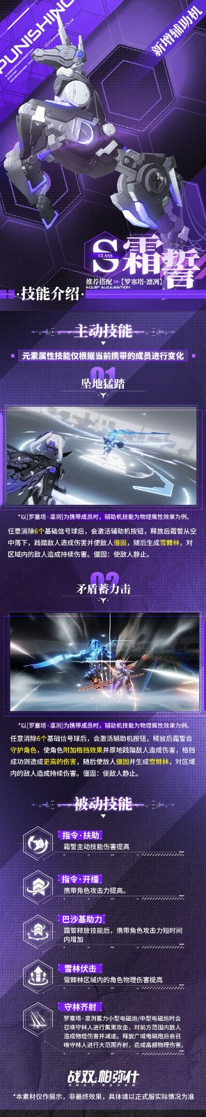 作战猛将,又添一员!《战双帕弥什》新增随行支援单位「霜誓」即将上线! 作战猛将,又添一员!《战双帕弥什》新增随行支援单位「霜誓」即将上线!