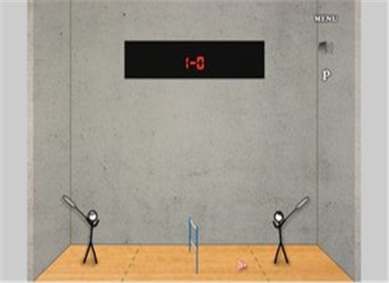 萌小人打羽毛球