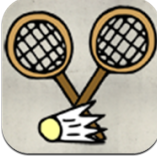 萌小人打羽毛球