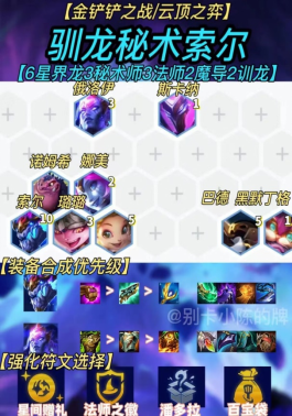 金铲铲之战驯龙秘术索尔怎么玩 金铲铲之战驯龙秘术索尔怎么玩