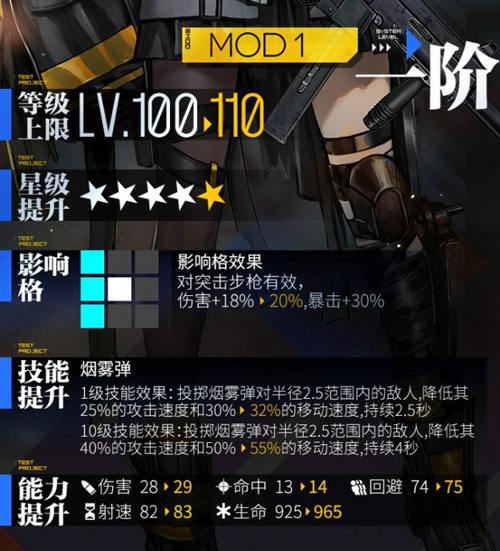 少女前线45心智升级