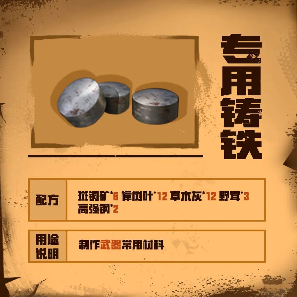 明日之后的专业铸铁怎么获得 明日之后的专业铸铁怎么获得