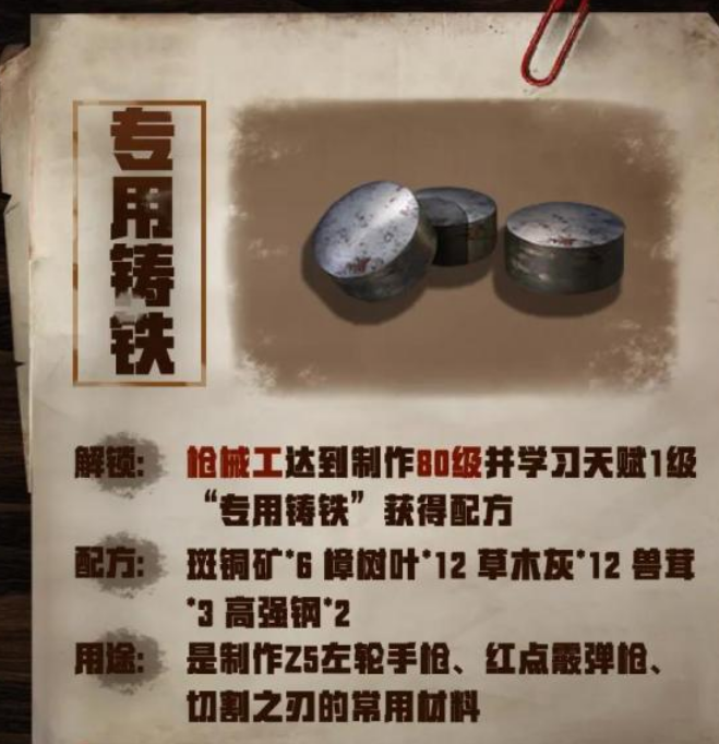 明日之后的专业铸铁怎么获得 明日之后的专业铸铁怎么获得