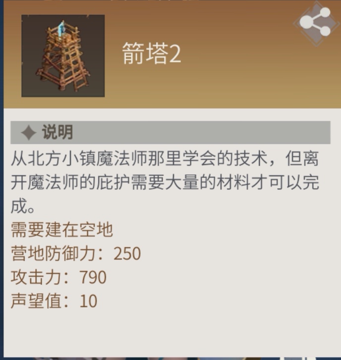 冰原守卫者箭塔图纸怎么获得 箭塔魔法阵图用处