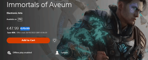 发售两个月不到:EA新作不朽者传奇实体版价格爆降 发售两个月不到:EA新作不朽者传奇实体版价格爆降