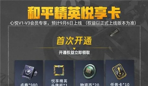 和平精英悦享卡有什么用 和平精英悦享卡有什么用
