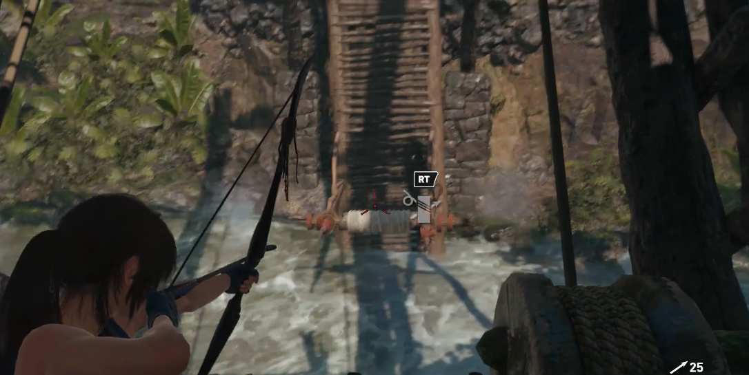 古墓丽影崛起断桥怎么过去