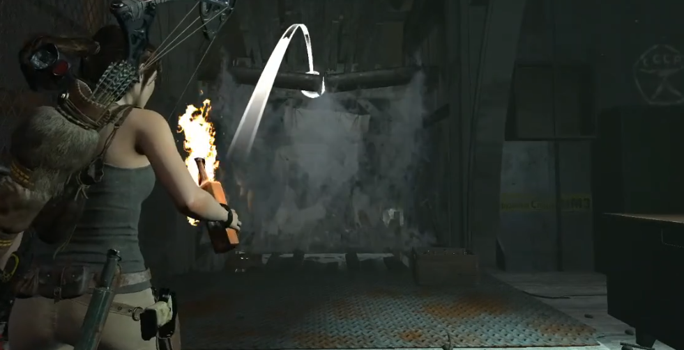 古墓丽影崛起燃烧瓶怎么通过水流