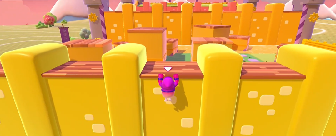 糖豆人趴在墙上怎么上去